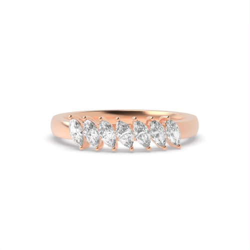 4 Prong Marquise Rose Gold Auraradiance Diamond Rings
