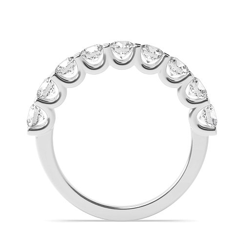 4 Prong Round U shaped claws Eternity Diamond Rings
