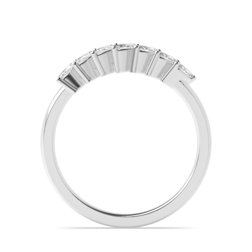 4 Prong Marquise Unique Seven Stone Wedding Band