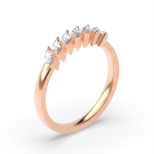 4 Prong Marquise Rose Gold Unique Diamond Rings
