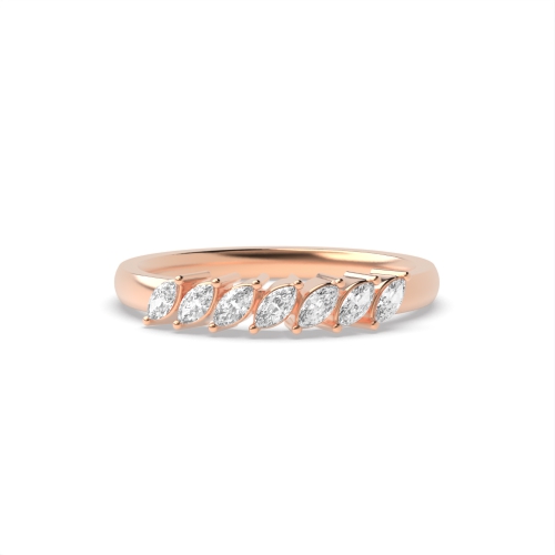 4 Prong Marquise Rose Gold Unique Diamond Rings