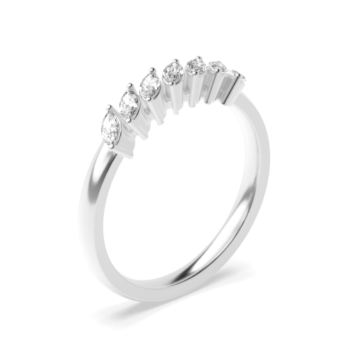 4 Prong Marquise Unique Seven Stone Diamond Rings