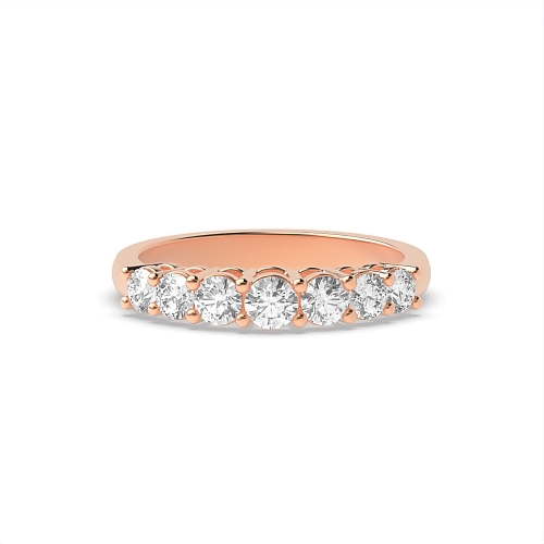 4 Prong Round Rose Gold Procession Diamond Rings