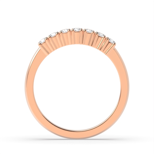4 Prong Round Rose Gold Starflow Diamond Rings