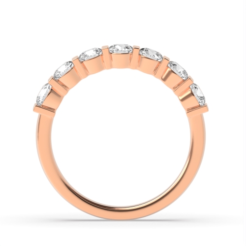 Channel Setting Round Rose Gold Flawless Diamond Rings
