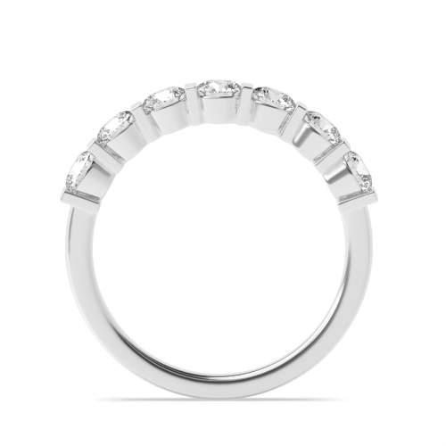 Channel Setting Round Flawless Seven Stone Diamond Rings