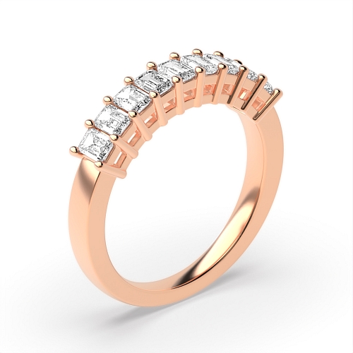 4 Prong Rose Gold Whisperglint Eternity Diamond Rings