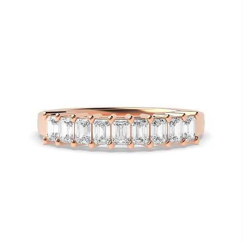 4 Prong Rose Gold Whisperglint Eternity Diamond Rings