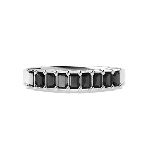 4 Prong Whisperglint Black Eternity Diamond Rings