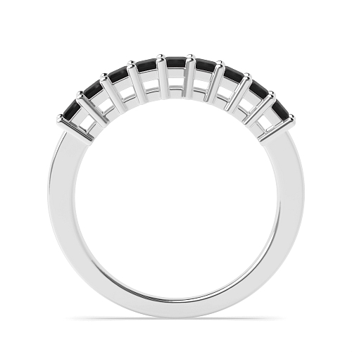 4 Prong Whisperglint Black Eternity Diamond Rings