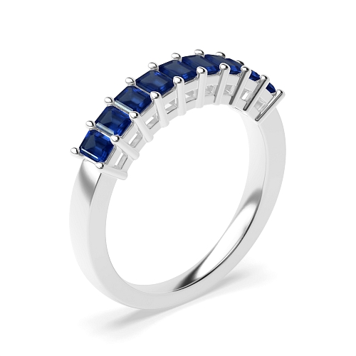 4 Prong Whisperglint Blue Sapphire Diamond Rings