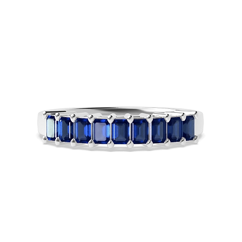 4 Prong Whisperglint Blue Sapphire Diamond Rings