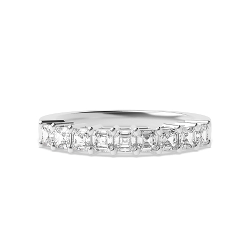 4 Prong Asscher Whisperglint Diamond Rings