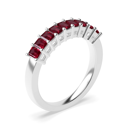 4 Prong Whisperglint Ruby Diamond Rings