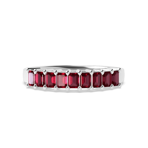 4 Prong Whisperglint Ruby Diamond Rings
