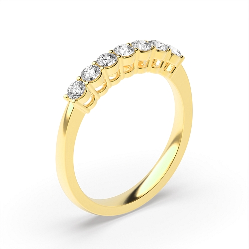 4 Prong Round Yellow Gold Brilliance Diamond Rings