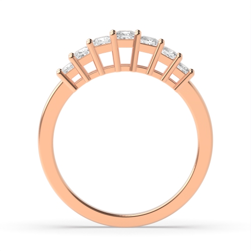 4 Prong Princess Rose Gold Diamond Rings
