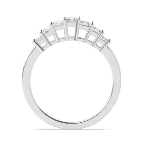 4 Prong Princess Seven Stone Diamond Rings