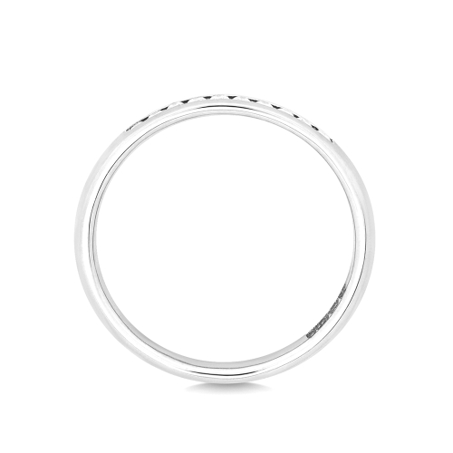 Channel Setting Round Orbithalfluster Half Eternity Engagement Rings