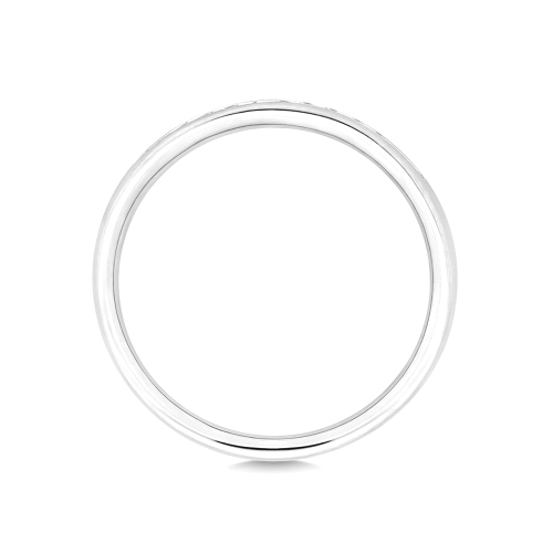 Channel Setting Round Luminancehalfband Half Eternity Diamond Rings