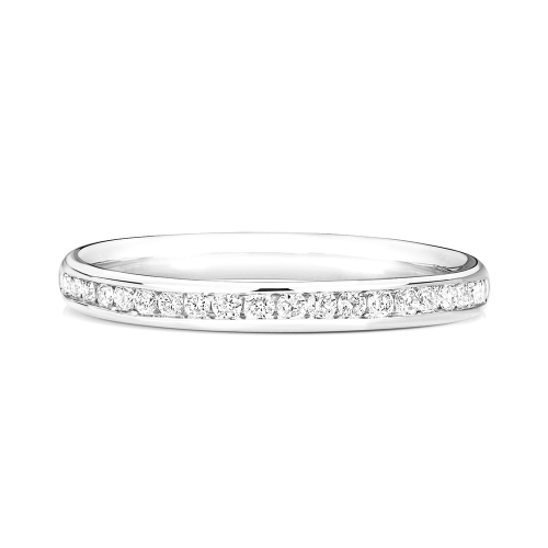 Channel Setting Round Auratrail Half Eternity Engagement Rings