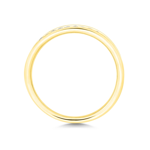 Channel Setting Round Yellow Gold Auratrail Eternity Engagement Rings