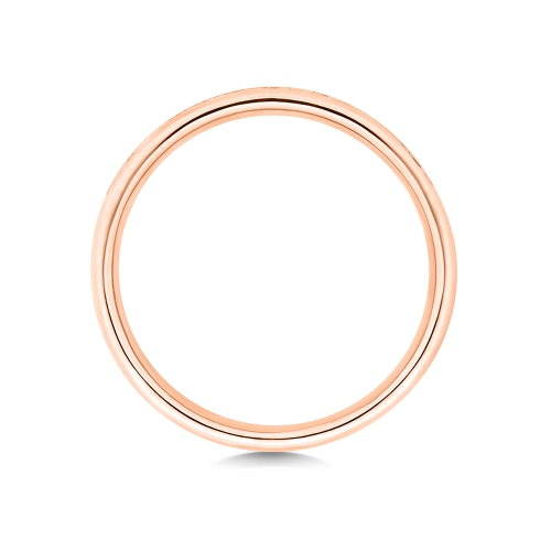 Channel Setting Round Rose Gold Gleam Eternity Engagement Rings