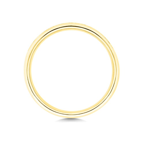Channel Setting Round Yellow Gold Gleam Eternity Engagement Rings