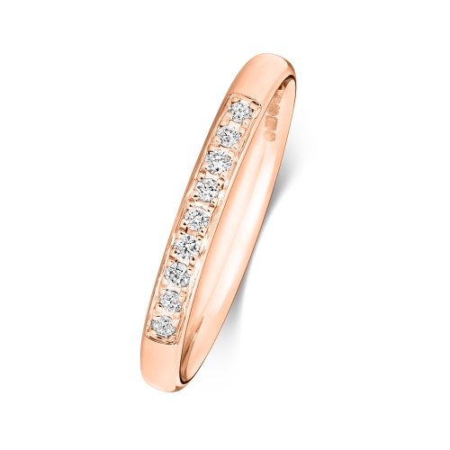 4 Prong Round Rose Gold Infinitestream Eternity Engagement Rings