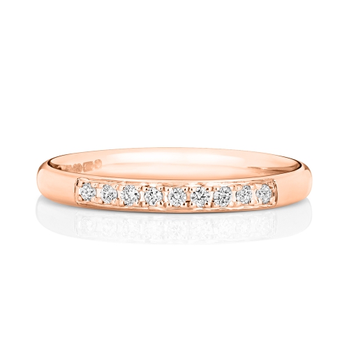 4 Prong Round Rose Gold Infinitestream Eternity Engagement Rings