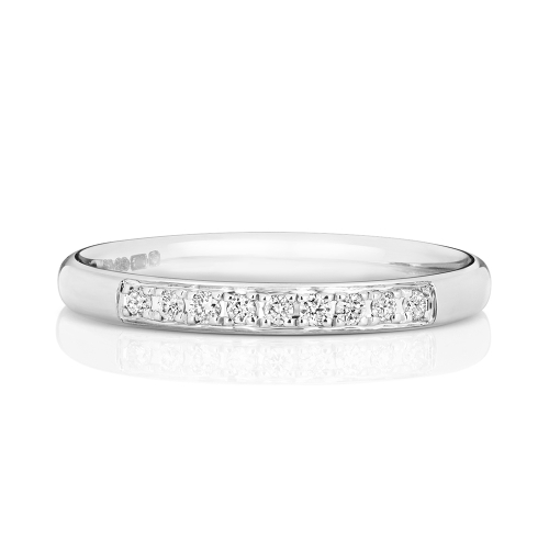 4 Prong Round Infinitestream Half Eternity Engagement Rings
