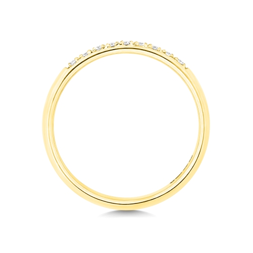 4 Prong Round Yellow Gold Infinitestream Eternity Engagement Rings