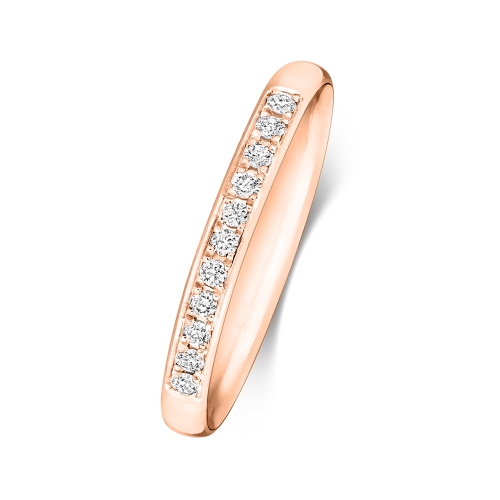 4 Prong Round Rose Gold Timeless Eternity Engagement Rings