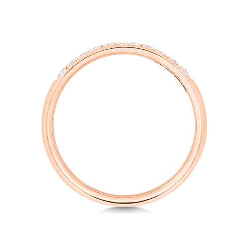 4 Prong Round Rose Gold Timeless Eternity Engagement Rings