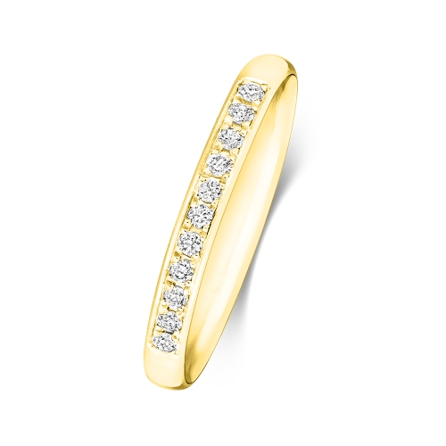 4 Prong Round Yellow Gold Timeless Eternity Engagement Rings