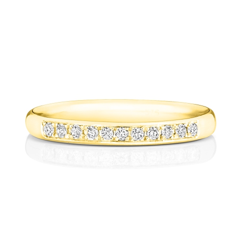 4 Prong Round Yellow Gold Timeless Eternity Engagement Rings