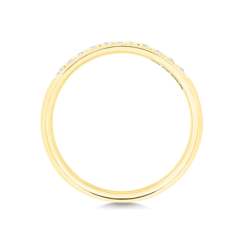 4 Prong Round Yellow Gold Timeless Eternity Engagement Rings