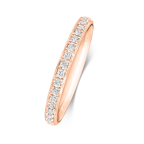 4 Prong Round Rose Gold Radianceflow Eternity Engagement Rings
