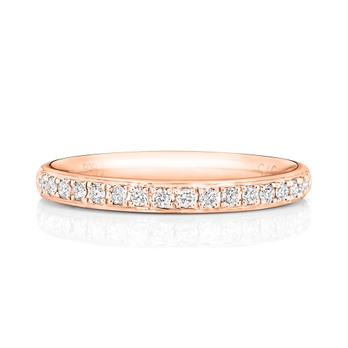 4 Prong Round Rose Gold Radianceflow Eternity Engagement Rings