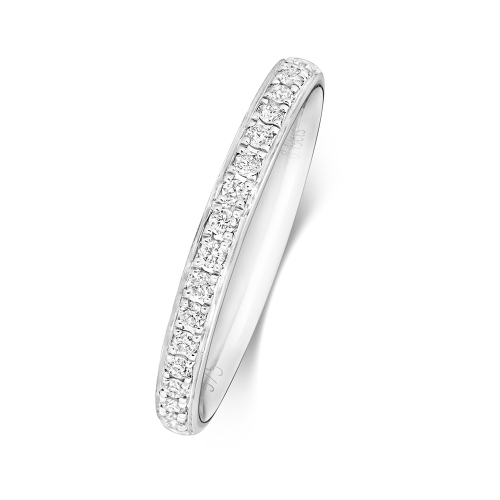 4 Prong Round Radianceflow Half Eternity Engagement Rings