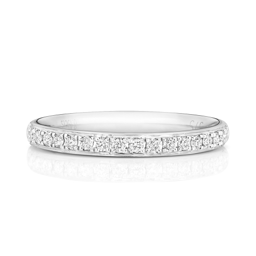 4 Prong Round Radianceflow Half Eternity Engagement Rings