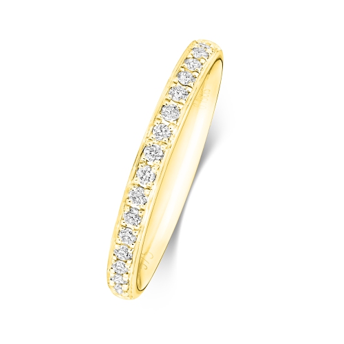 4 Prong Round Yellow Gold Radianceflow Eternity Engagement Rings