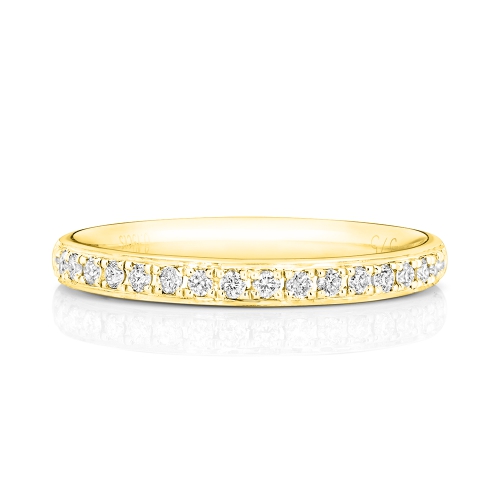4 Prong Round Yellow Gold Radianceflow Eternity Engagement Rings