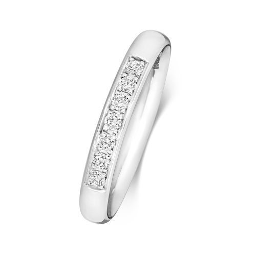 4 Prong Round Eternalradiance Half Eternity Engagement Rings