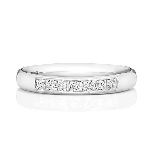 4 Prong Round Eternalradiance Half Eternity Engagement Rings