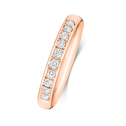 4 Prong Round Rose Gold Starradiance Eternity Engagement Rings