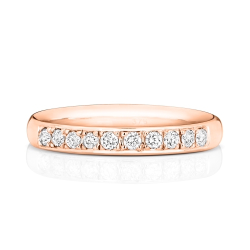 4 Prong Round Rose Gold Starradiance Eternity Engagement Rings