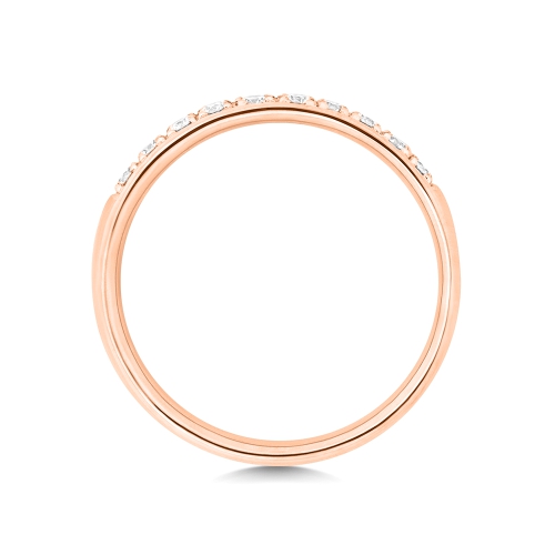 4 Prong Round Rose Gold Starradiance Eternity Engagement Rings