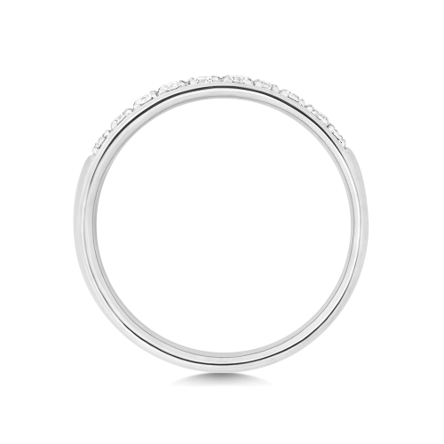 4 Prong Round Starradiance Half Eternity Engagement Rings