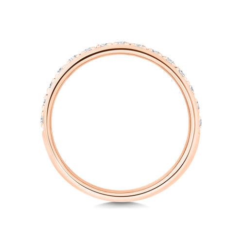 4 Prong Round Rose Gold Sovereign Eternity Engagement Rings